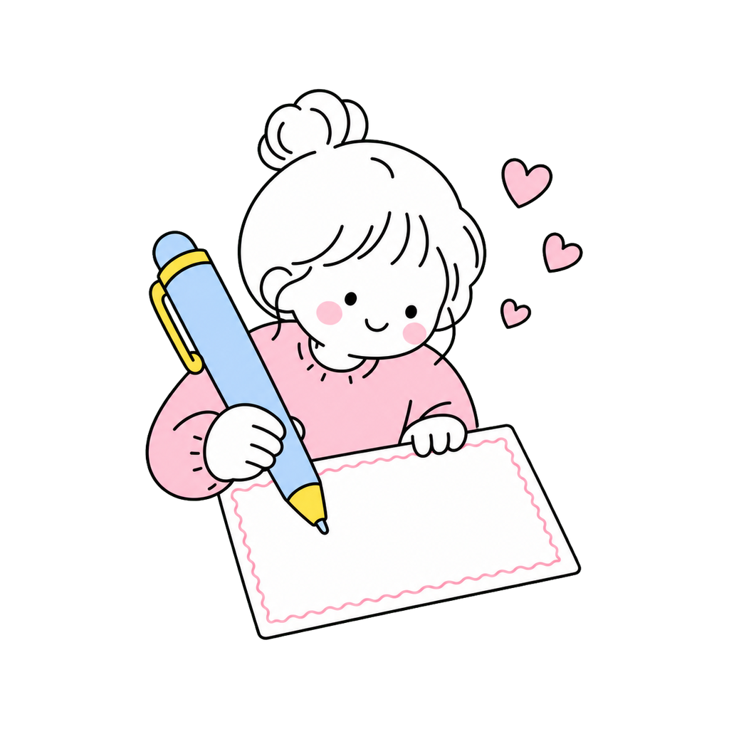 Card writing doodle